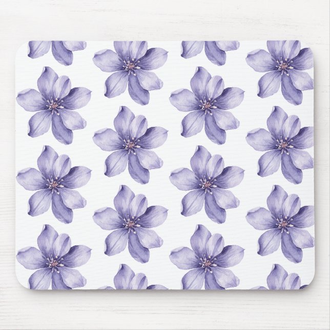 Hübsche violette Blumen Mousepad (Vorne)
