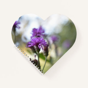 Hübsche violette Blumen Personalisierte Gartengesc Notizbuch