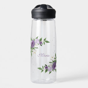 Hübsche violette Blumen Trinkflasche