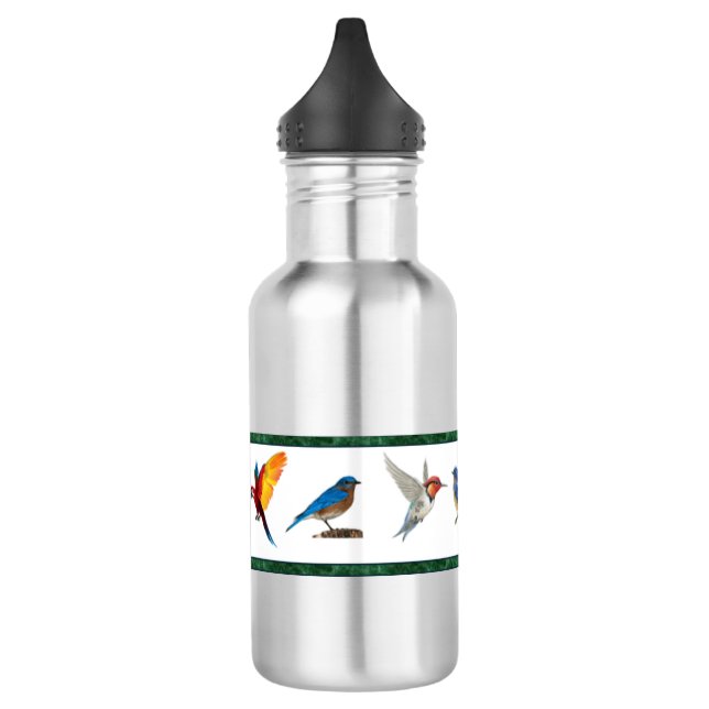 Hübsche Vögel (Bridget Collection) Edelstahlflasche (Links)