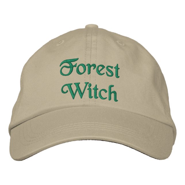Hübsche Waldhexe Zitat Green Khaki Bestickte Baseballkappe (Vorderseite)