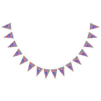 Hübsche Wasserfarbe-BlumenParty-Flagge Wimpelkette