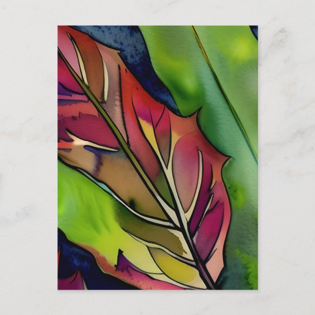 Hübsche Wasserfarbe Botanisch Postkarte (Vorderseite)