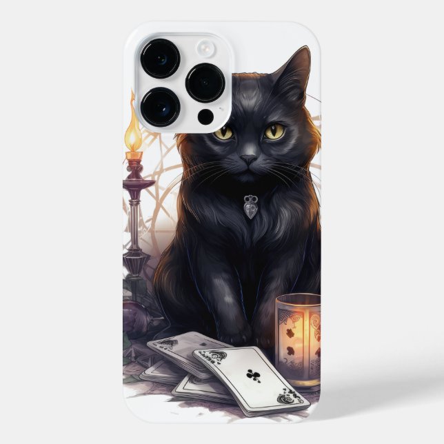 HÜBSCHE WASSERFARBE HALLOWEWEE SCHWARZE KÜCHE iPhone 14 PRO MAX  HÜLLE (Rückseite)
