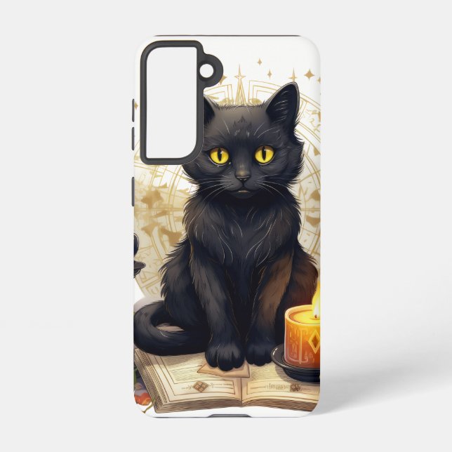 HÜBSCHE WASSERFARBE HALLOWEWEE SCHWARZE KÜCHE SAMSUNG GALAXY HÜLLE (Rückseite)