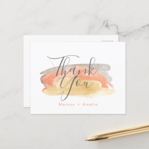 Hübsche Wasserfarbe Minimalistische Hochzeit Viele Postkarte