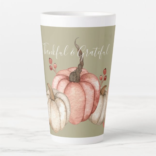 Hübsche Wasserfarbenkürbis Milchtasse (Vorderseite)