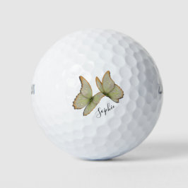 Hübsche Wasserfarbenschmetterlinge im Flugnamen Golfball