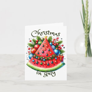 Hübsche Wassermelone Weihnachtsbaum Sommer Weihnac Karte