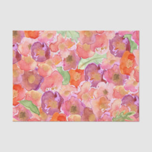 Hübsche Watercolor-Mohnblumen Seidenpapier