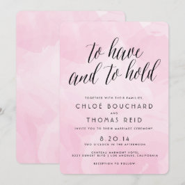Hübsche Watercolor Script Hochzeitseinladungen Einladung