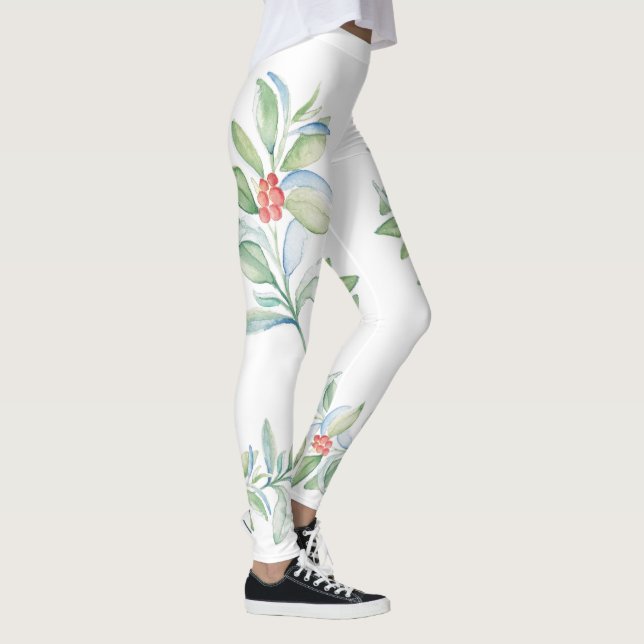 Hübsche Weihnachten in Rot und Grün Leggings (Rechts)