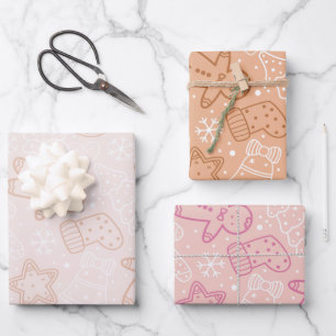 Hübsche Weihnachtsbäume Hört Sterne Weihnachten Geschenkpapier Set