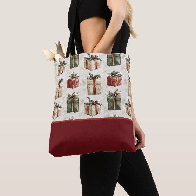 Hübsche Weihnachtsgeschenke mit Schleifen, Farbblo Tasche (Von Nahem)
