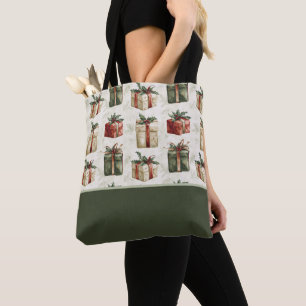 Hübsche Weihnachtsgeschenke, Stechpalme, Farbblock Tasche
