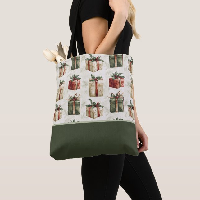 Hübsche Weihnachtsgeschenke, Stechpalme, Farbblock Tasche (Von Nahem)