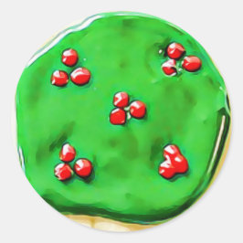 Hübsche Weihnachtskleber Runder Aufkleber