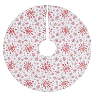 Hübsche Weihnachtsschneeflocken im Winterweiß Polyester Weihnachtsbaumdecke