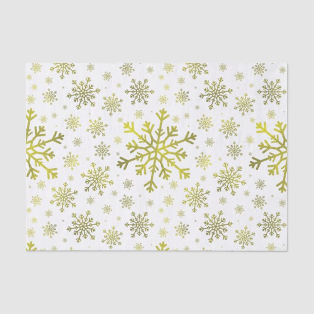 Hübsche Weihnachtsschneeflocken im Winterweiß Seidenpapier (Vorderseite)