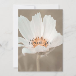 Hübsche weiße Blume Flat Danke Karte