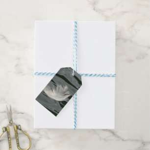 Hübsche weiße Feder Geschenkanhänger