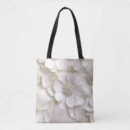 HÜBSCHE WEISSE UND PEACH 3D SEHEN ANEMONPOPPIEN TASCHE