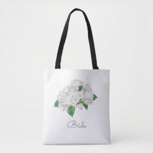 Hübsche Weißrosen Tasche