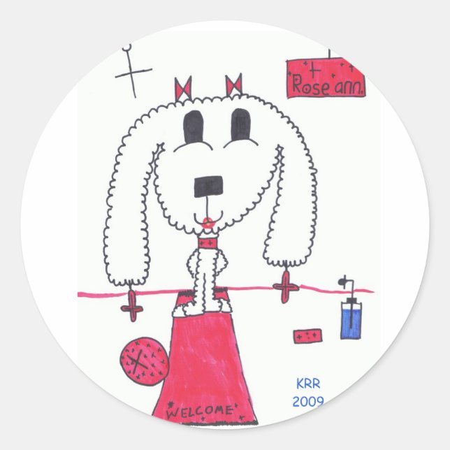 Hübsche Welpe "Roseann" - Aufkleber (Vorderseite)