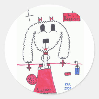 Hübsche Welpe "Roseann" - Aufkleber