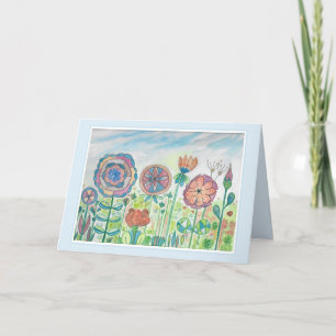 Hübsche Whimsy-Blume Karte