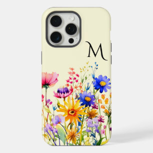 Hübsche Wildblume Garten Mit Monogramm iPhone 15 Pro Max Hülle