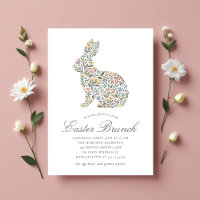 Hübsche Wildblume Rabbit Osterfeier