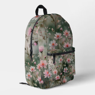 Hübsche Wildblumen Bedruckter Rucksack