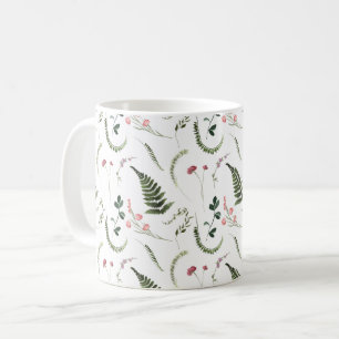 Hübsche Wildblumen Botanisches Muster Kaffeetasse