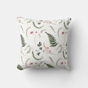 Hübsche Wildblumen Botanisches Muster Kissen