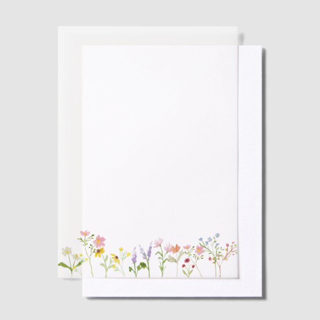 Hübsche Wildblumen CottageCore-Hochzeitsüberlageru (Versetzt)