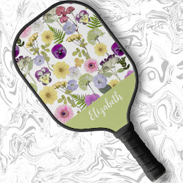Hübsche Wildblumen Frauengeschenk für Mama Pickleball Schläger