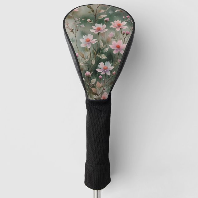 Hübsche Wildblumen Golf Headcover (Vorderseite)
