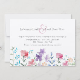Hübsche Wildblumen Hochzeitseinladungen für Wasser Einladung