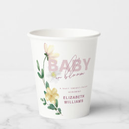 Hübsche Wildblumen in der Blütendusche Pappbecher