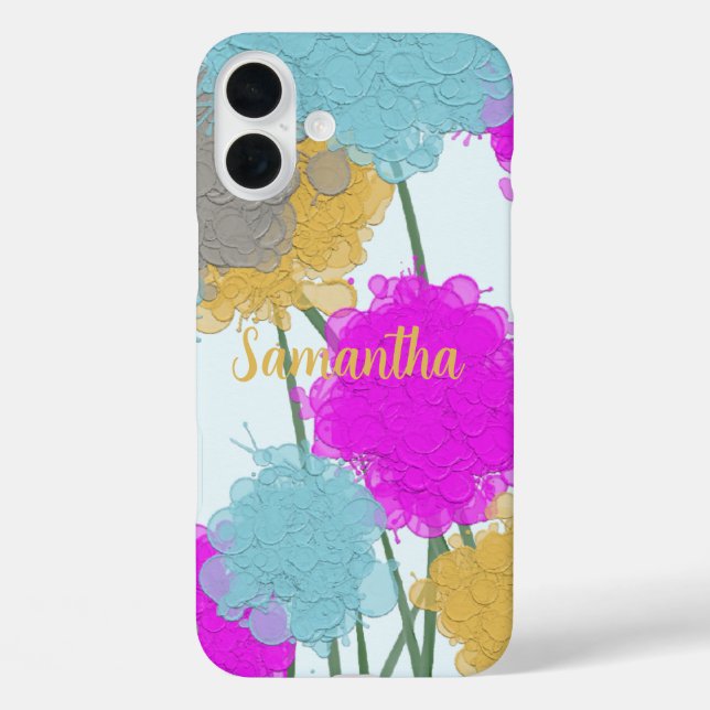 Hübsche Wildblumen iPhone 16 Plus Hülle (Rückseite)