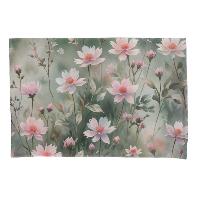 Hübsche Wildblumen Kissenbezug (Vorderseite)