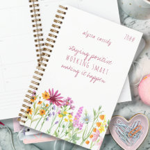 Hübsche Wildblumen Positives Zitat Personalisiert