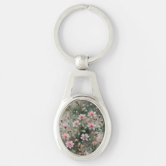 Hübsche Wildblumen Schlüsselanhänger (Vorderseite)