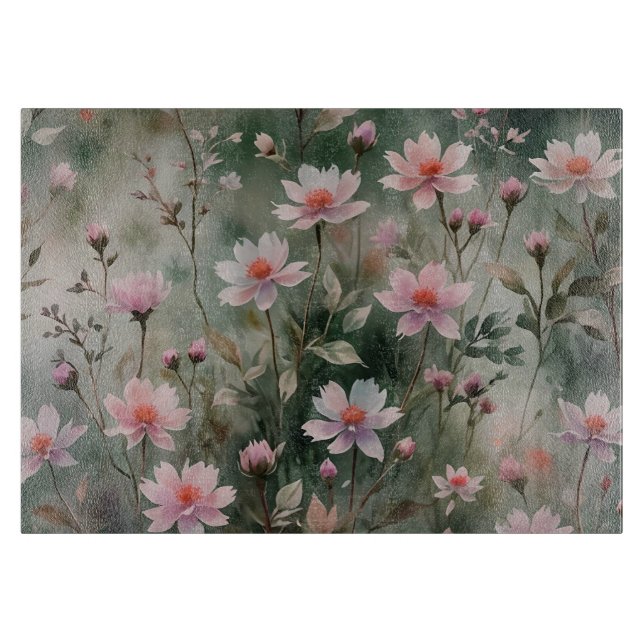 Hübsche Wildblumen Schneidebrett (Vorderseite)