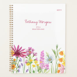 Hübsche Wildblumen und Personalisiertes Angebot Planer