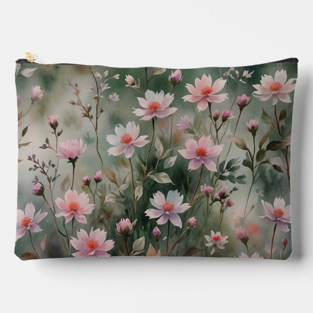 Hübsche Wildblumen Zubehörtasche (Vorderseite)