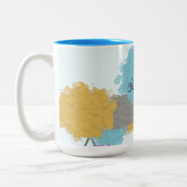 Hübsche Wildblumen Zweifarbige Tasse