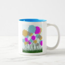 Hübsche Wildblumen Zweifarbige Tasse