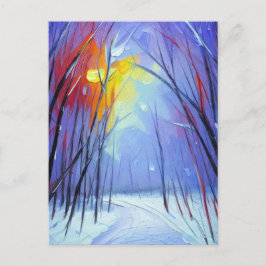 Hübsche Winterkunst Postkarte